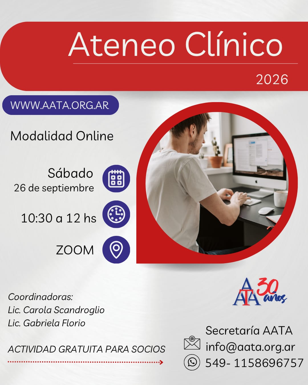 
Deprecated: Function utf8_encode() is deprecated in /home/asocata/public_html/index.php on line 216
2do ATENEO CLÃNICO AATA - 2026